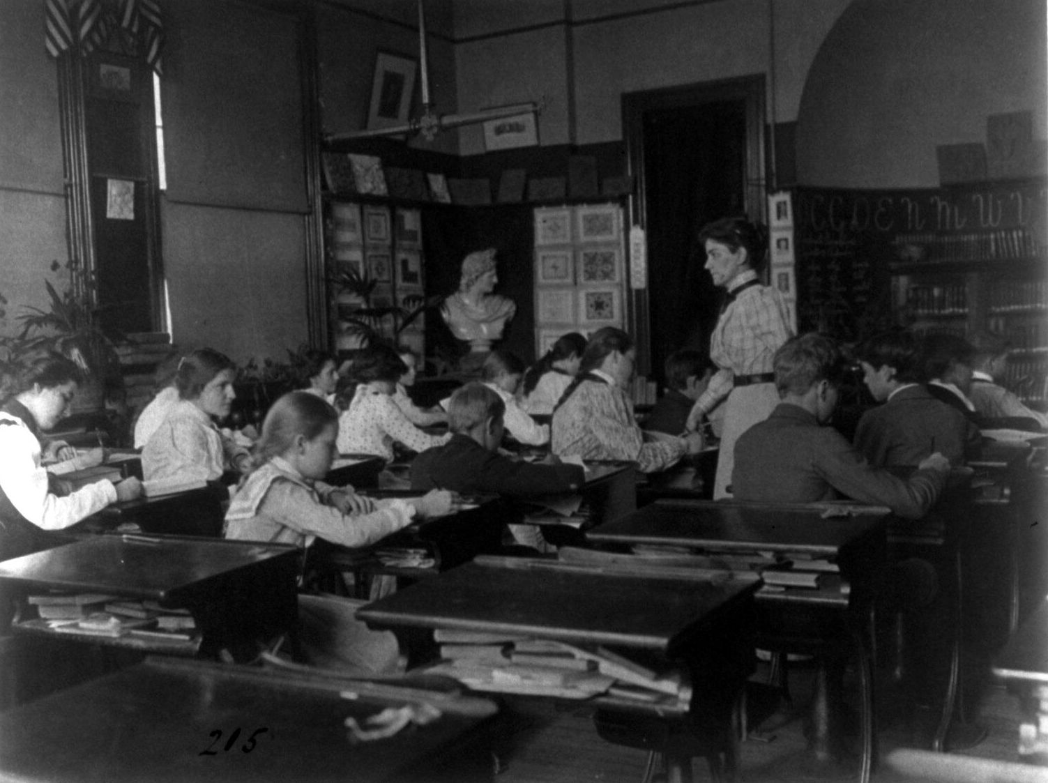 A teacher and her students, Washington, D.C., 1899.